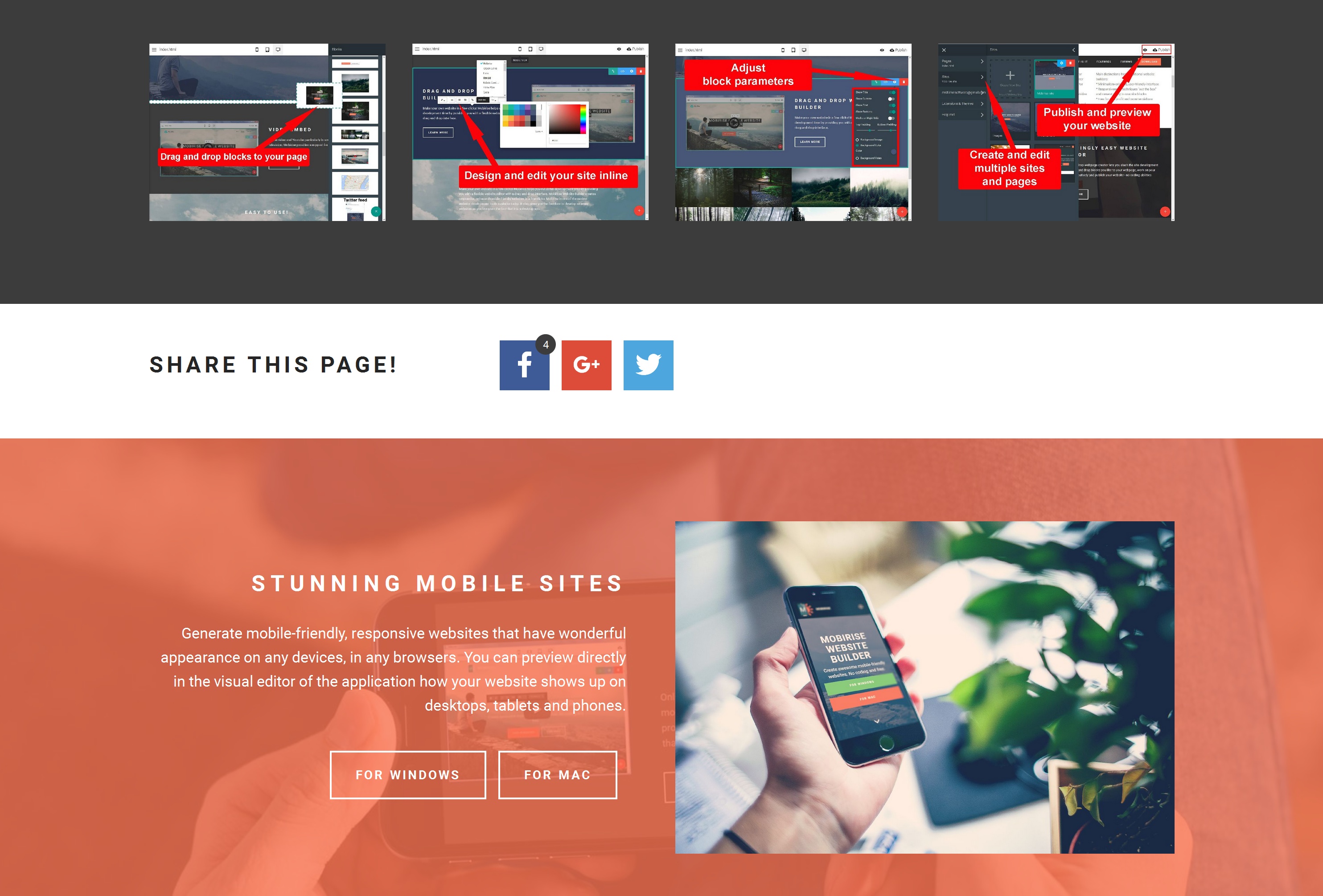 Quick Responsive Web Page  Creator 