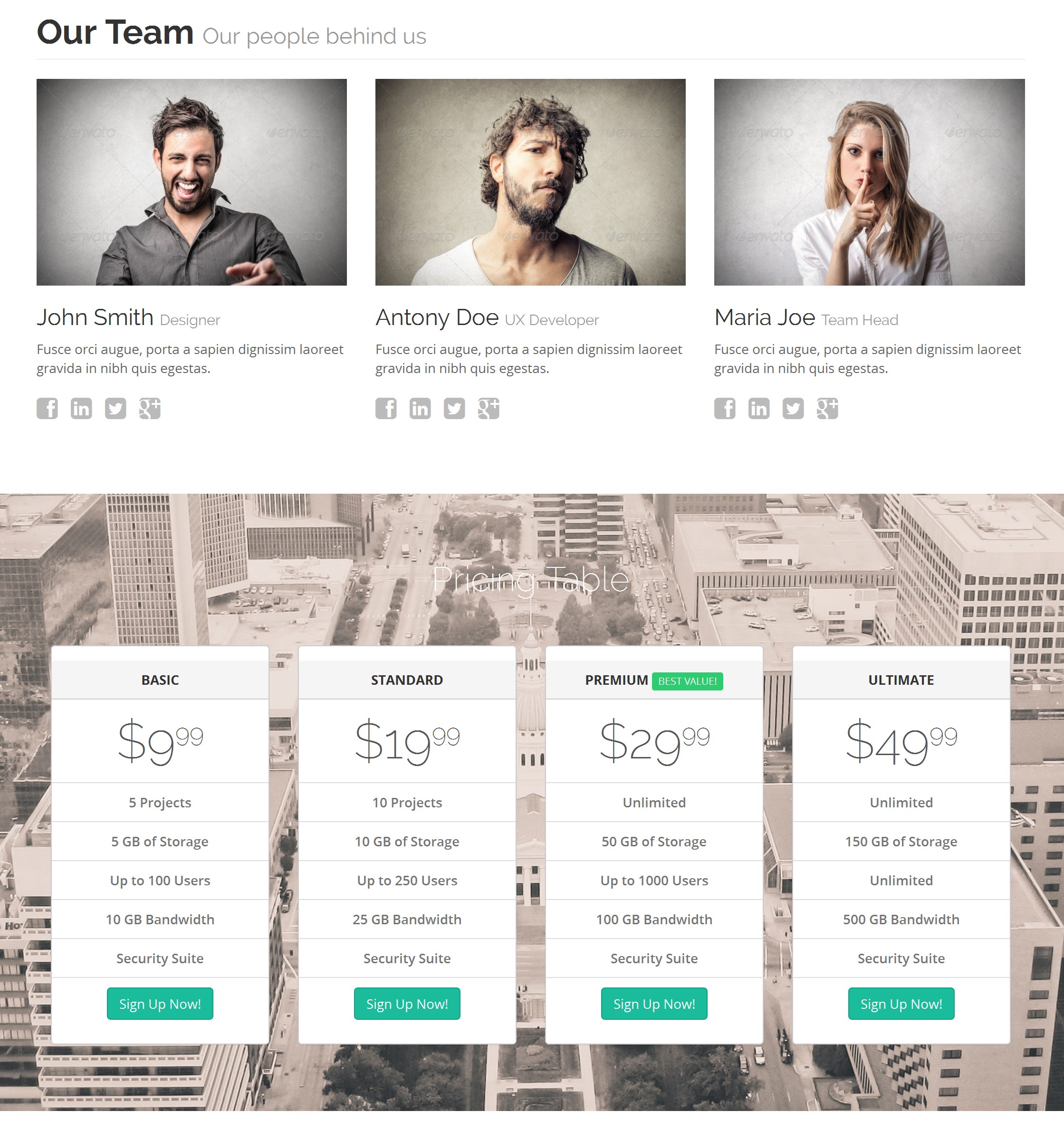 CSS3 Bootstrap One Page Theme