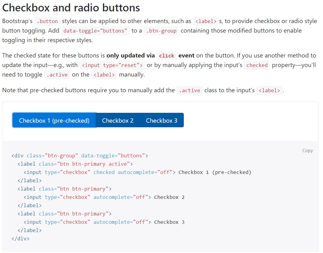 Bootstrap checkbox  main  information